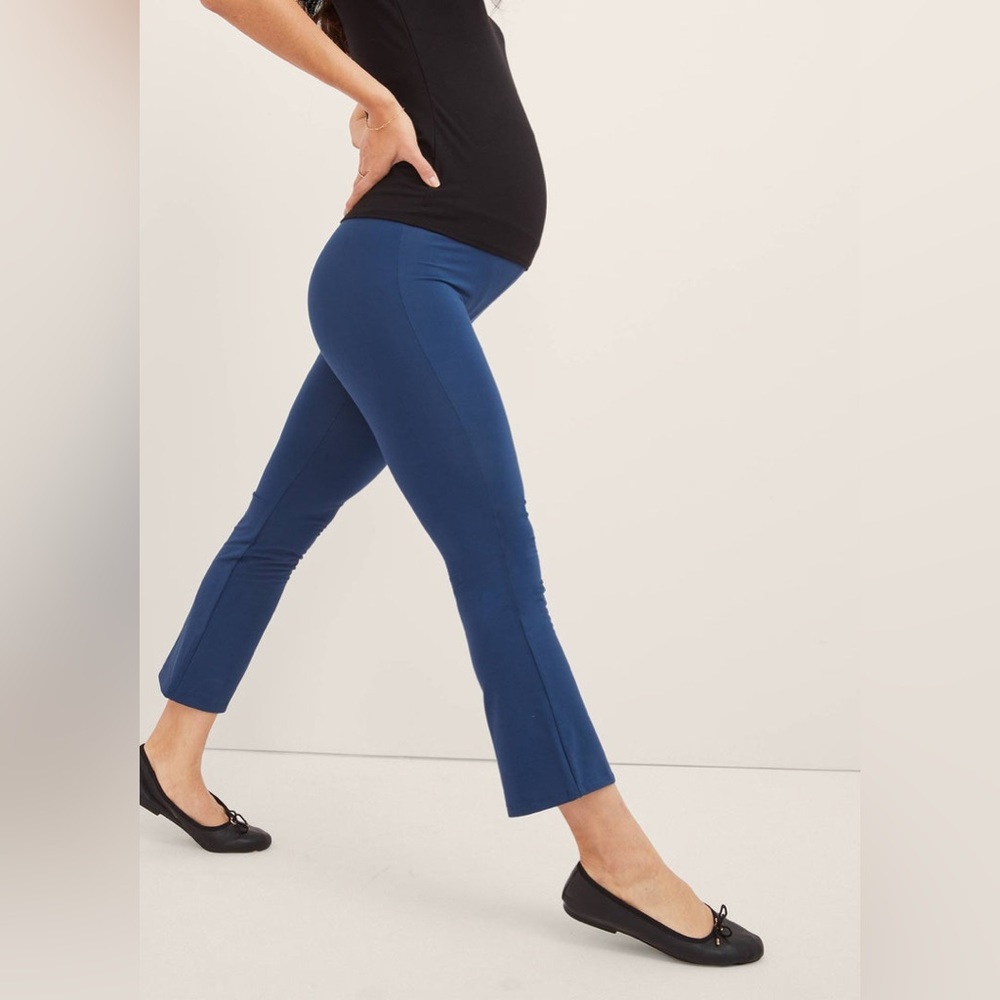 Hatch Maternity The Ultimate Before During & After Crop Flare Pant Opal XS